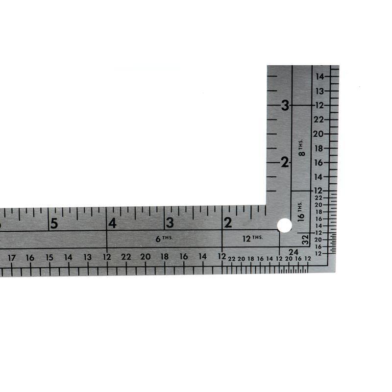 Quadrato a L in alluminio metrico - 60 cm x 35 cm