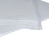 Stack of white acid free tissue paper sheets