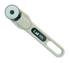 Olfa compact rotary cutter with grey handle for fabric cutting and quilting