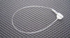 A clear plastic Q-Clip loop attachment on a textured dark background.