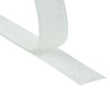 White sew-on hook and loop fastener tape on a white background